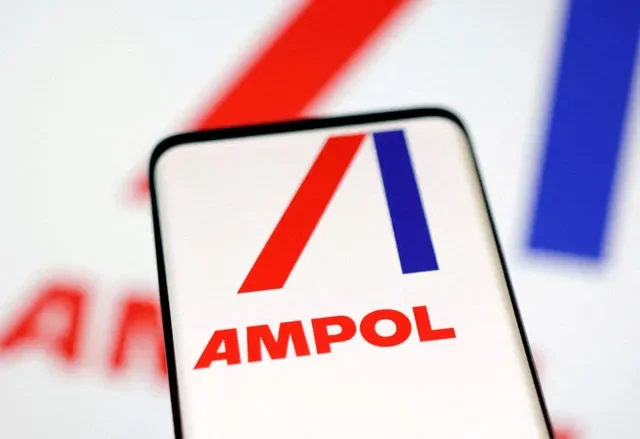 An illustration of the Ampol Ltd logo, captured on August 22, 2022. REUTERS/Dado Ruvic/Illustration/File Photo