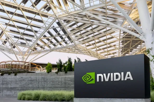 The NVIDIA logo displayed at the company's headquarters in Santa Clara, California, during May 2022. Courtesy NVIDIA/Handout via REUTERS