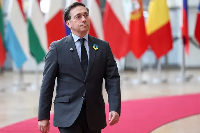 ภาพแฟ้ม: นาย Jose Manuel Albares รัฐมนตรีว่าการกระทรวงการต่างประเทศของสเปน เข้าร่วมการประชุมรัฐมนตรีต่างประเทศของสหภาพยุโรป ณ กรุงบรัสเซลส์ ประเทศเบลเยียม เมื่อวันที่ 23 กุมภาพันธ์ 2026 REUTERS/Yves Herman/File Photo