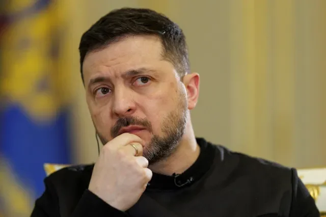 Ukrainian President Volodymyr Zelenskiy during a March 2026 interview in Kyiv as the conflict with Russia continues. REUTERS/Valentyn Ogirenko