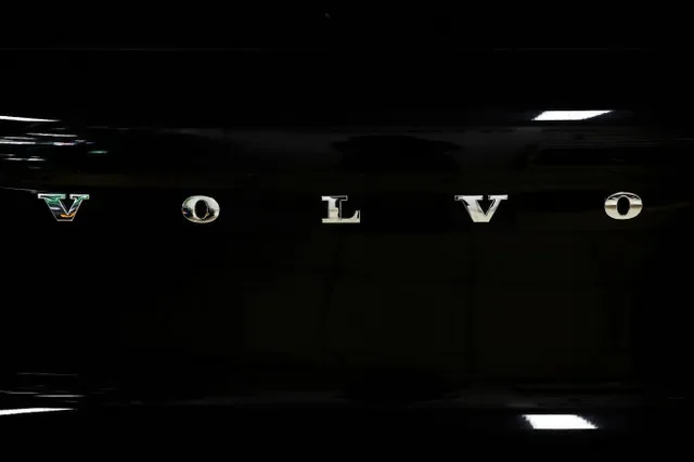 A Volvo brand logo displayed at a dealership in Nijmegen, Netherlands. REUTERS/Piroschka van de Wouw