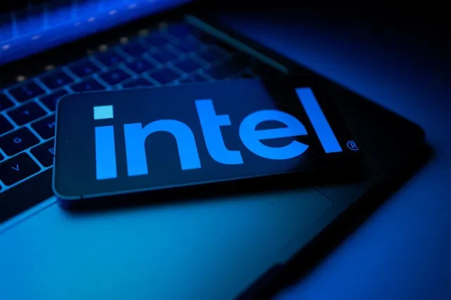 An illustration of the Intel logo captured on August 25, 2025. REUTERS/Dado Ruvic/Illustration