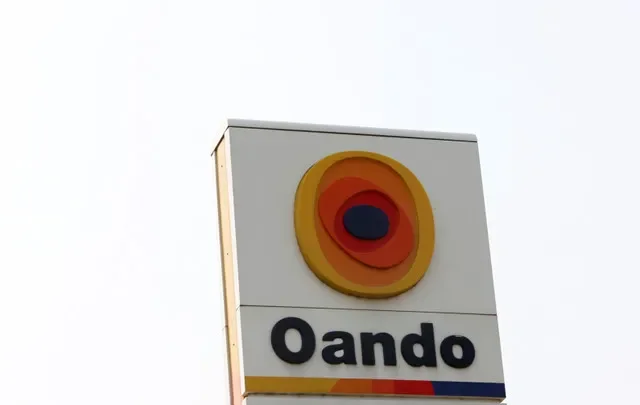 O logotipo da empresa petrolífera Oando é visto em Abuja, Nigéria, em 18 de outubro de 2017. REUTERS/Afolabi Sotunde