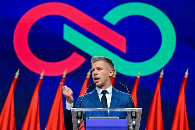 Peter Magyar, leader of the Tisza Party, addresses the media in Budapest following his election victory on April 13, 2026. REUTERS/Marton Monus/File Photo