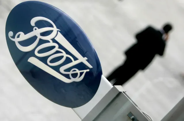 The logo of the British pharmacy chain Alliance Boots is seen in central London. REUTERS/Toby Melville/File Photo