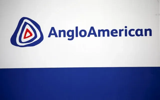 The Anglo American corporate logo displayed at a facility in Rustenburg. REUTERS/Siphiwe Sibeko