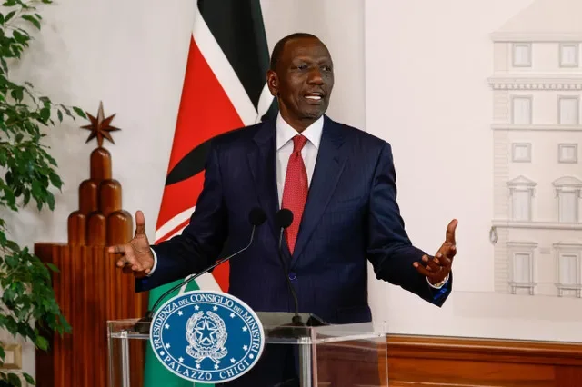 Kenyan President William Ruto delivers remarks during a diplomatic visit to Rome in April 2026. REUTERS/Remo Casilli/File Photo