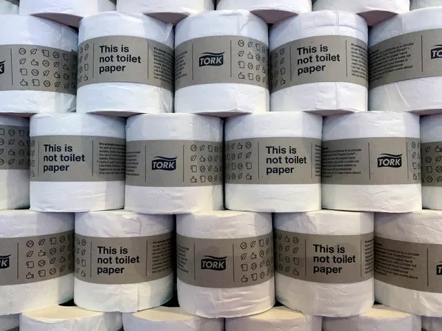 A display of Essity hygiene products at an investor presentation held in Stockholm, Sweden. REUTERS/Anna Ringstrom/File Photo