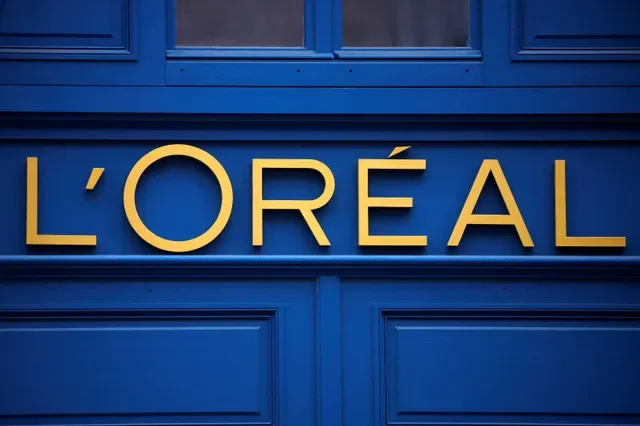 The L'Oreal corporate logo displayed on a building in Paris, France, captured in February 2024. REUTERS/Sarah Meyssonnier