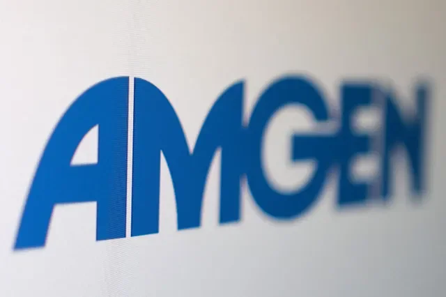 Logo Amgen được hiển thị trong một hình minh họa từ tháng 8 năm 2025. REUTERS/Dado Ruvic/Illustration