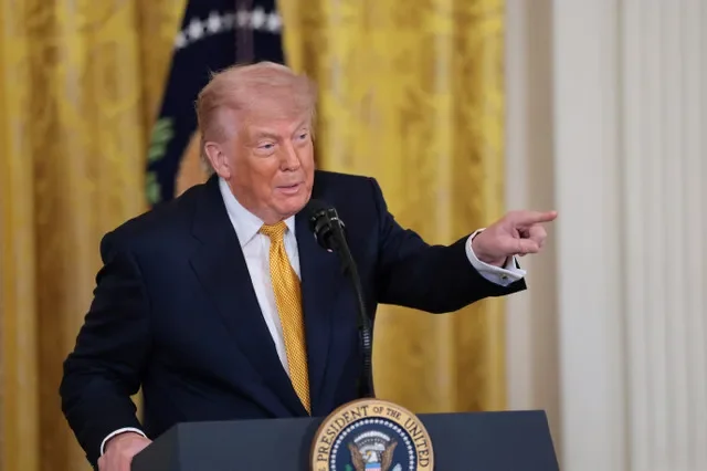 U.S. President Donald Trump speaks during an event to mark Military Mother's Day, in the East Room at the White House in Washington, D.C., U.S., on May 6. REUTERS/Kylie Cooper