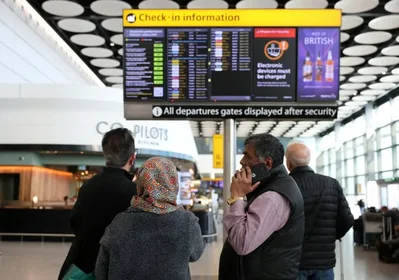 تراجع حركة المسافرين في مطار Heathrow بنسبة 5 بالمئة