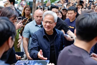 Nvidia CEO Jensen Huang arrived in Seoul to meet with leaders from Samsung, SK Hynix, and Hyundai to discuss deepening ties in AI and robotics. Huang emphasized that South Korea's manufacturing strength makes it an ideal partner for physical AI technology and memory chip supply.