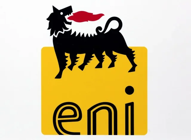 FILE PHOTO: Eni logo is seen at the Milan's stock exchange during the "Eni Investor Day", Milan, Italy, April 4, 2016. REUTERS/Stefano Rellandini/File Photo