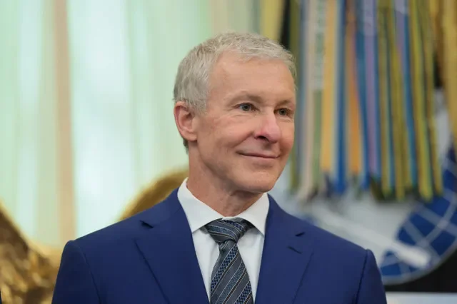 The CEO of United Airlines, Scott Kirby, is seen in the Oval Office at the White House in Washington, D.C., U.S., July 29, 2026. REUTERS/Kylie Cooper/File Photo