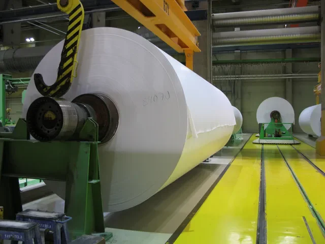 Magazine paper rolls are seen at UPM-Kymmene’s paper mill in Kaukas, Lappeenranta, Finland March 9 2016. Picture taken March 9, 2016. Reuters/Jussi Rosendahl