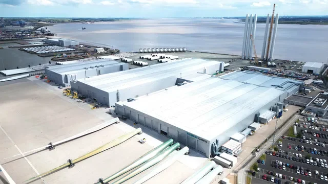 FILE PHOTO: A drone view shows the Siemens Gamesa factory, Hull, Britain May 28, 2025. REUTERS/Craig Brough/File Photo