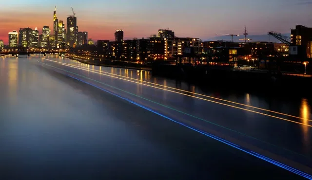 The skyline with the banking district is seen during sunset in Frankfurt, Germany, February 27, 2024. REUTERS/Kai Pfaffenbach