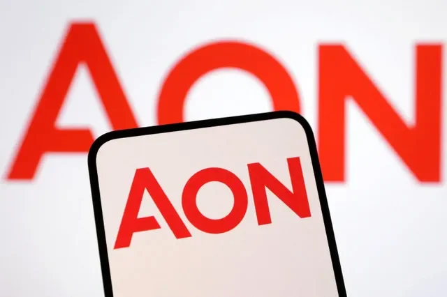Logo của AON được nhìn thấy trong hình minh họa này chụp vào ngày 29 tháng 1 năm 2025. REUTERS/Dado Ruvic/Illustration