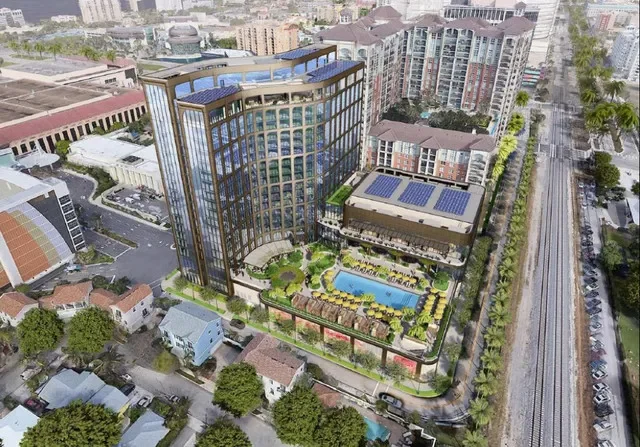 開發商Related Ross正尋求批准在西棕櫚灘市中心興建第二座會議中心飯店。擬建的18層、擁有400間客房的Curio飯店將座落於棕櫚灘郡會議中心與現有會議中心飯店的對街。