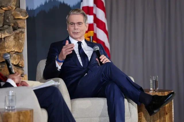 U.S. Treasury Secretary Scott Bessent speaks during a "fireside chat", as finance ministers and central bank governors from G20 countries meet in Asheville, North Carolina, U.S., September 1, 2026. REUTERS/Sam Wolfe