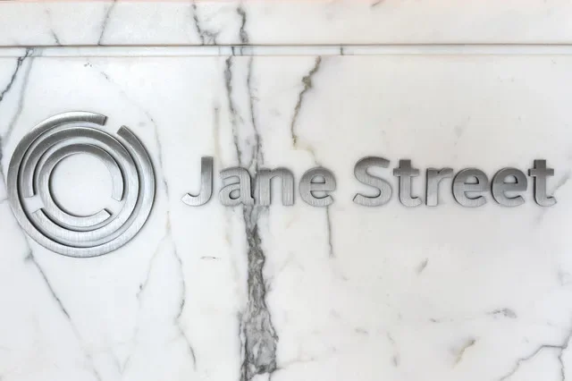 FILE PHOTO: Trading firm Jane Street's logo is displayed in New York City, U.S., July 14, 2025. REUTERS/Kylie Cooper/File Photo