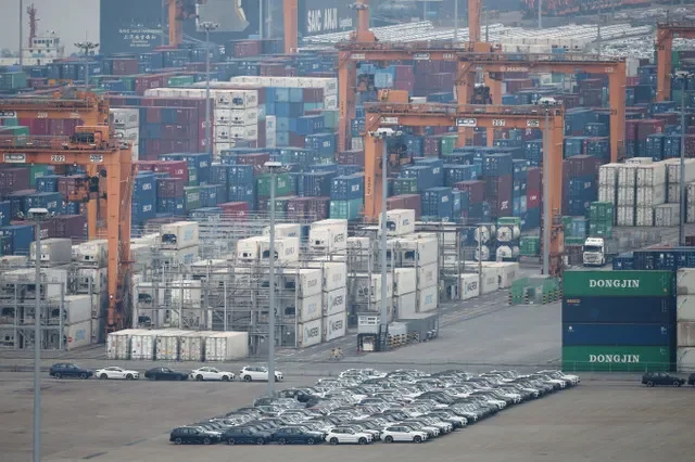 Imported vehicles are parked at Pyeongtaek port in Pyeongtaek, South Korea, April 2, 2025. REUTERS/Kim Hong-Ji