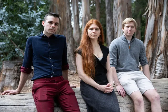 AI researchers Cormac Slade Byrd, Sydney Von Arx and Thomas Larsen pose in Berkeley, California, U.S. September 3, 2026. REUTERS/Manuel Orbegozo