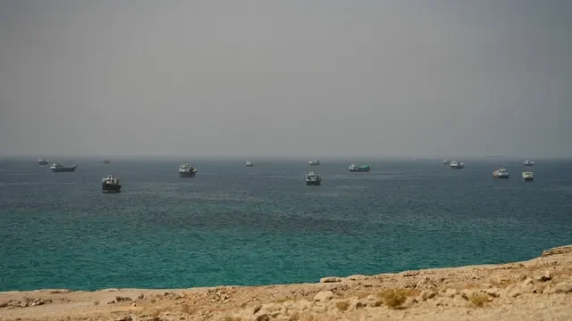 Vessels at the Strait of Hormuz, as seen from Musandam, Oman, September 6, 2026. REUTERS/Stringer/File Photo