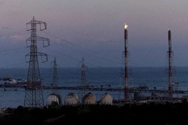 FILE PHOTO: General view of the Saras oil refinery in Cagliari, Italy, January 30, 2026. REUTERS/Remo Casilli/File Photo TPX IMAGES OF THE DAY