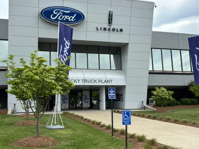 Ford Motor Co.'s Kentucky Truck Plant in Louisville, Kentucky on May 7, 2025. Ford makes its F-Series Super Duty pickup, Ford Expedition SUV and the Lincoln Navigator SUV at this facility.