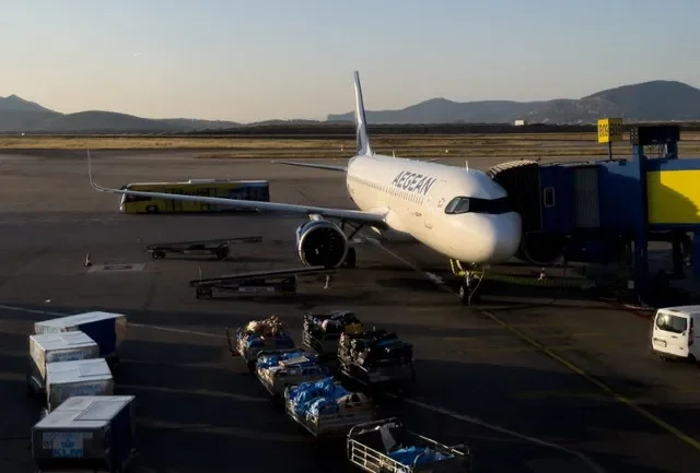 An Airbus A320 of Greek airline Aegean is seen at the Athens Eleftherios Venizelos International Airport in Athens, Greece, June 25, 2025.