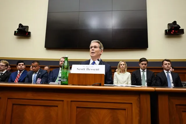 U.S. Treasury Secretary Scott Bessent testifies before a House Financial Services Committee hearing on the state of the international financial system, on Capitol Hill in Washington, D.C., U.S., September 15, 2026. REUTERS/Annabelle Gordon