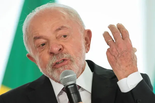O presidente Luiz Inácio Lula da Silva participa de reunião com lideranças evangélicas do Brasil e dos Estados Unidos no Palácio do Planalto, em Brasília, Brasil, em 16 de setembro de 2026.