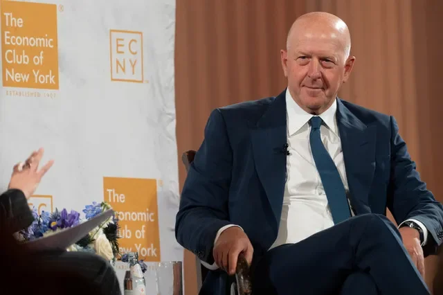 FILE PHOTO: David Solomon, Chairman and CEO of The Goldman Sachs Group, Inc., addresses the Economic Club of New York in New York City, U.S., June 2, 2026.