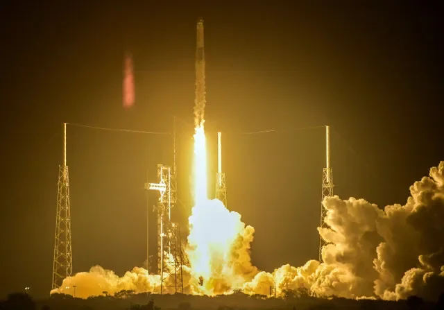 A SpaceX Falcon 9 rocket and Dragon spacecraft lifts off on NASA's Crew-12 mission to the International Space Station, carrying NASA astronauts Jessica Meir and Jack Hathaway, ESA astronaut Sophie Adenot and Russian cosmonaut Andrey Fedyaev, from Launch Complex 40 at the Cape Canaveral Space Force Station in Cape Canaveral, Florida, U.S., February 13, 2026. REUTERS/Steve Nesius