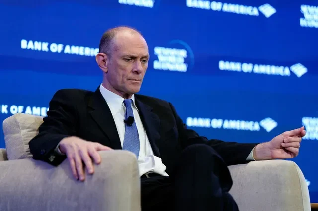 FILE PHOTO: Chicago Federal Reserve President Austan Goolsbee participates in a session titled "The Future of Global Finance" during the Semafor World Economy conference in Washington, D.C., U.S., April 14, 2026. REUTERS/Elizabeth Frantz/File Photo