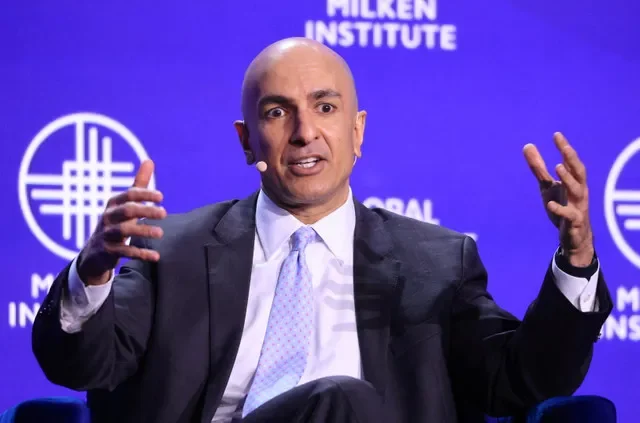 Neel Kashkari, President and CEO, Federal Reserve Bank of Minneapolis, speaks at the Milken Conference 2024 Global Conference Sessions at The Beverly Hilton in Beverly Hills, California, U.S., May 7, 2024. REUTERS/David Swanson