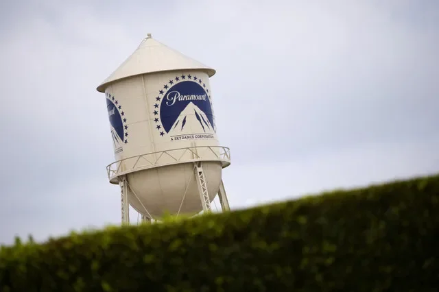 2026 年 9 月 17 日,美國加州洛杉磯好萊塢 Paramount 製片廠內的 Paramount 水塔。路透社/Daniel Cole