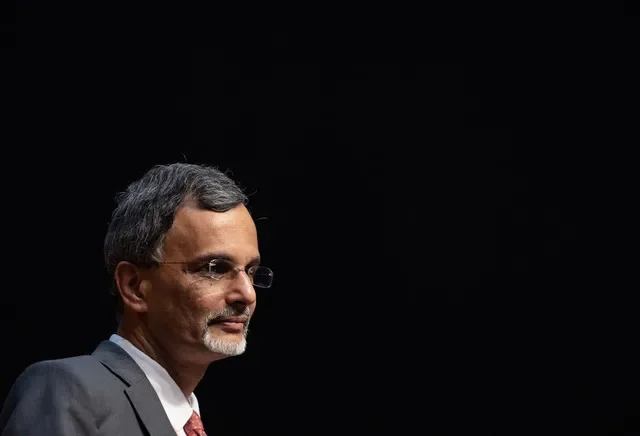 O conselheiro econômico chefe da Índia, V. Anantha Nageswaran, participa de uma coletiva de imprensa em Nova Délhi, Índia, em 31 de janeiro de 2023. REUTERS/Adnan Abidi