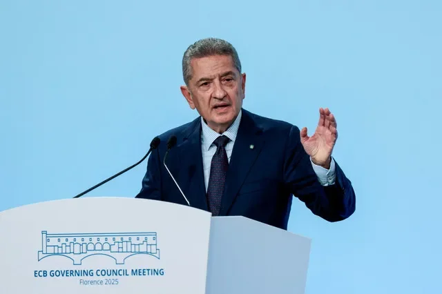 Thống đốc Ngân hàng Ý Fabio Panetta phát biểu tại cuộc họp báo ở Florence, Ý, ngày 30 tháng 10 năm 2025.