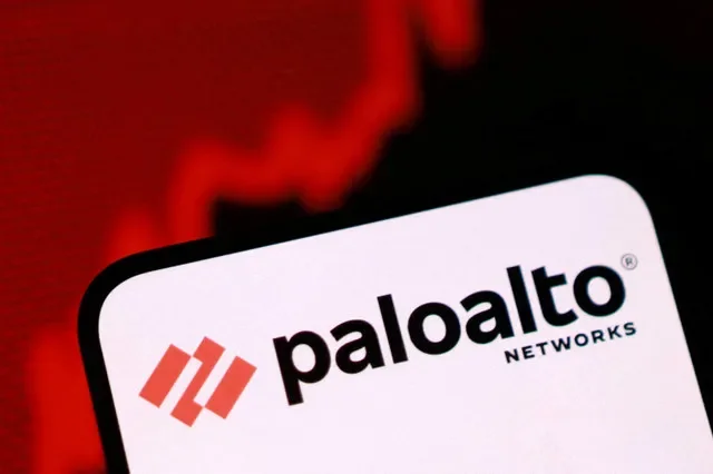 FILE PHOTO: A Palo Alto Networks logo and a rising stock graph are seen in this illustration taken August 18, 2025.