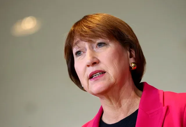 FILE PHOTO: President of the German Association of the Automotive Industry (VDA) Hildegard Mueller gives a statement following a meeting of top carmakers at the Chancellery in Berlin, Germany, October 9, 2025. REUTERS/Lisi Niesner/File Photo