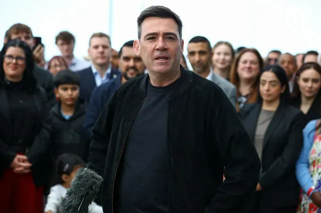 British Prime Minister Andy Burnham speaks as he arrives ahead of the Labour Party's annual conference, at the Liverpool Experience Campus in Liverpool, Britain, September 26, 2026. REUTERS/Phil Noble