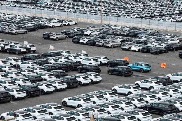 EV cars are parked at Laem Chabang Port, in Chonburi province, Thailand, September 11, 2026. REUTERS/Chalinee Thirasupa
