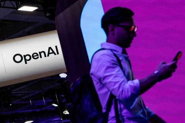 A man walks past an OpenAI booth at Moscone Center during the Dreamforce 2026 technology summit in San Francisco, California, US, September 17, 2026. REUTERS/Carlos Barria/File Photo