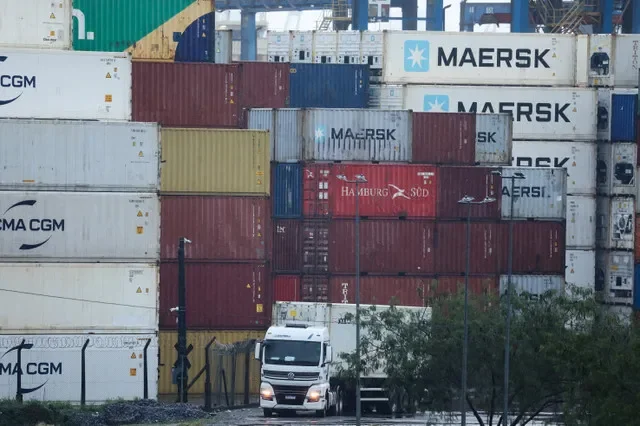 A view shows the shipping container yard, a part of the Port of Santos, in Guaruja, Brazil, August 6, 2025. REUTERS/Jorge Silva