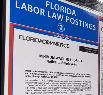 Florida Minimum Wage Reaches 15 Dollars
