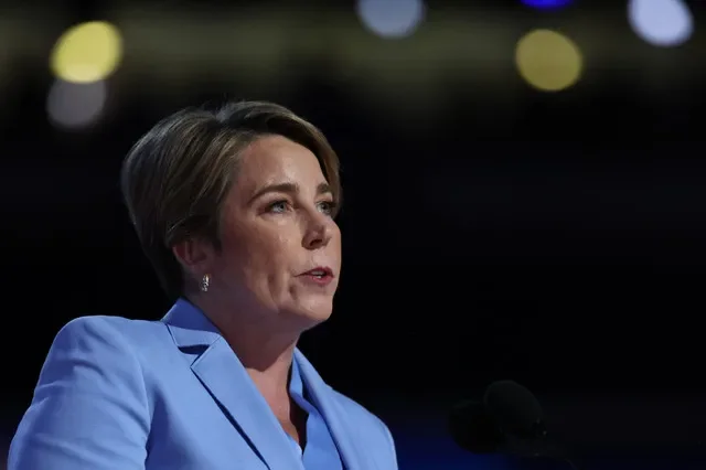 Massachusetts Governor Maura Healey speaks on Day 4 of the Democratic National Convention (DNC) at the United Center in Chicago, Illinois, U.S., August 22, 2024. REUTERS/Kevin Wurm/File Photo