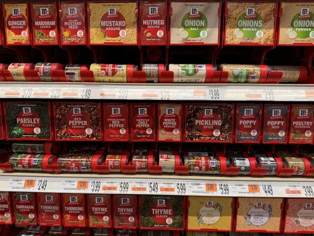 FILE PHOTO: McCormick brand spices at a grocery store in Medford, Massachusetts, U.S., March 31, 2026.